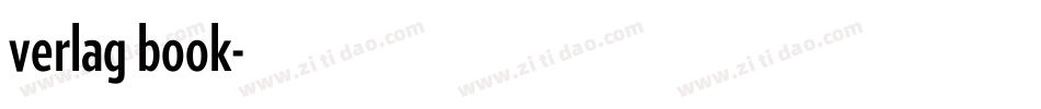 verlag book字体转换